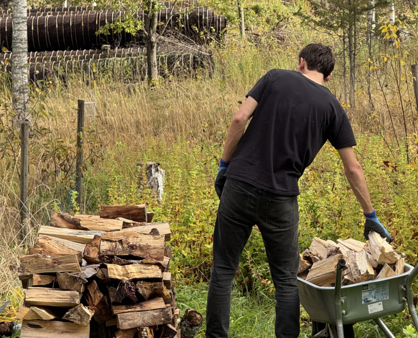 Op het terrein aan de gang
